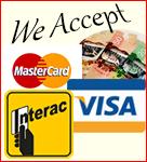 Method of payment accepted - Cash, Debit, Visa MasterCard